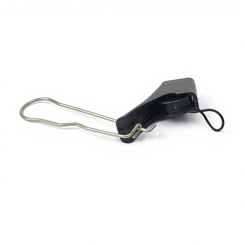 Black PA66 Cable Clamp with Metal Hook for Aerial Installation
