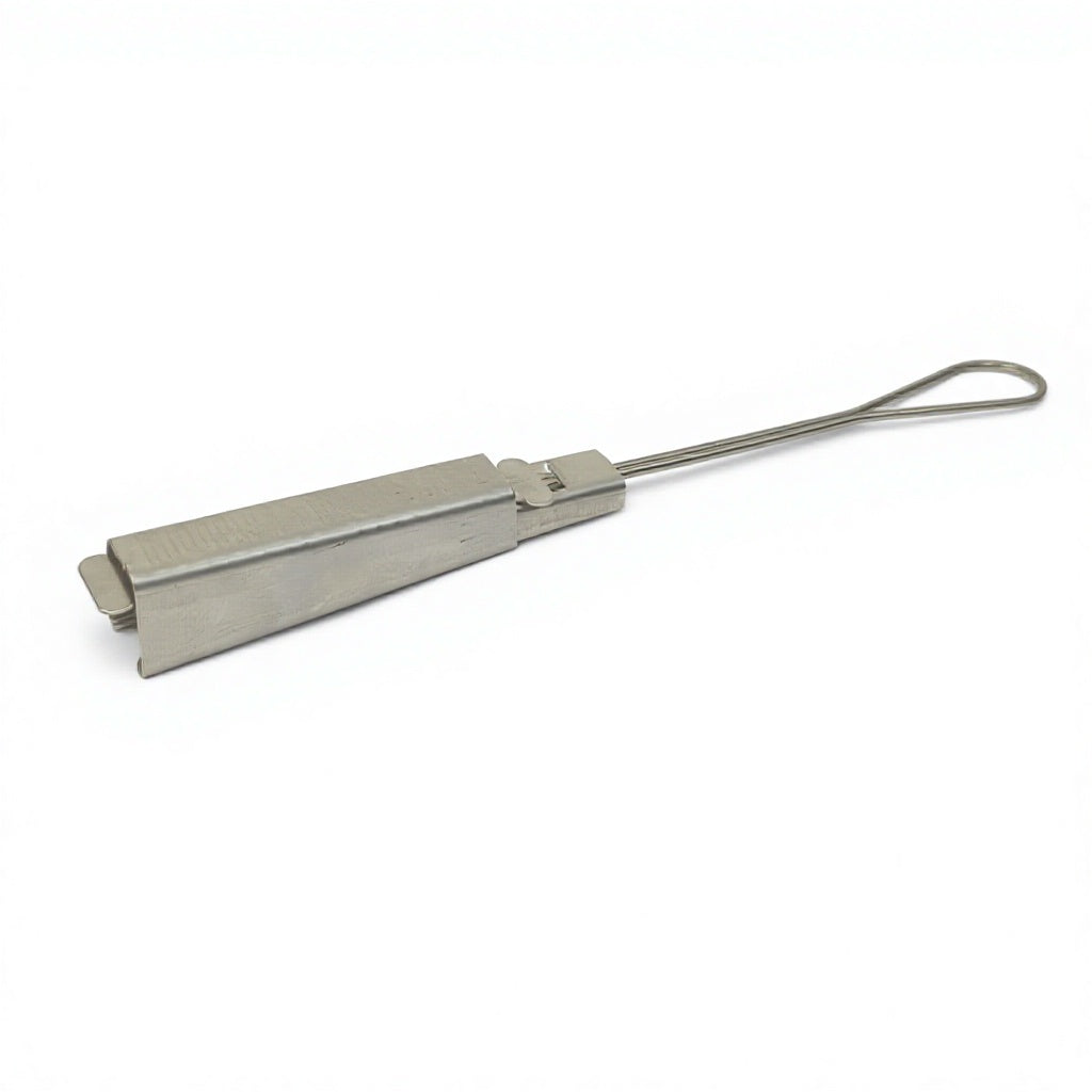 Stainless Steel FTTH Drop Cable Clamp with Wire Hook for Fiber Optic Cable Installation YSAC-001