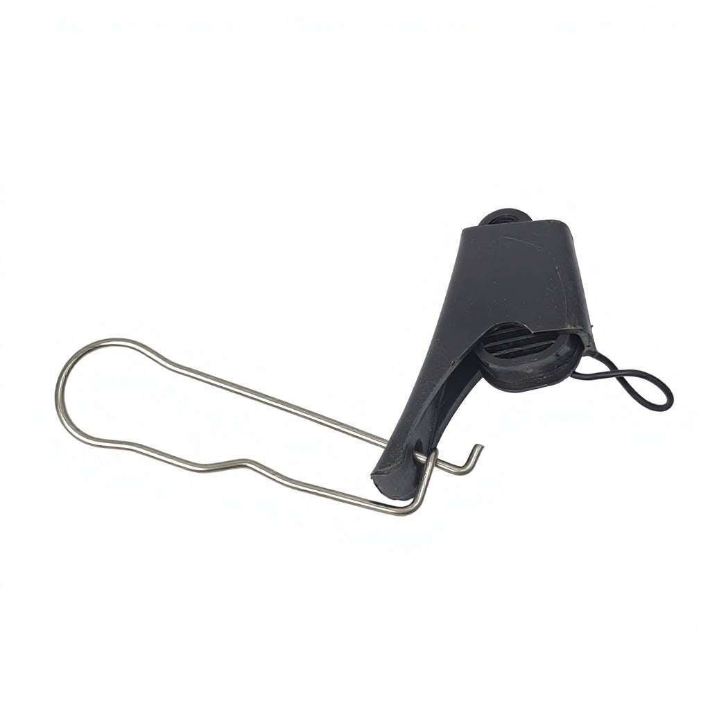 Black PA66 Cable Clamp with Metal Hook for Aerial Installation