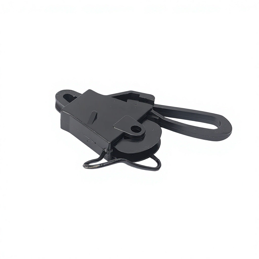 Black PA66 Cable Anchor Clamp with Hook for Fiber Optic Cable Installation