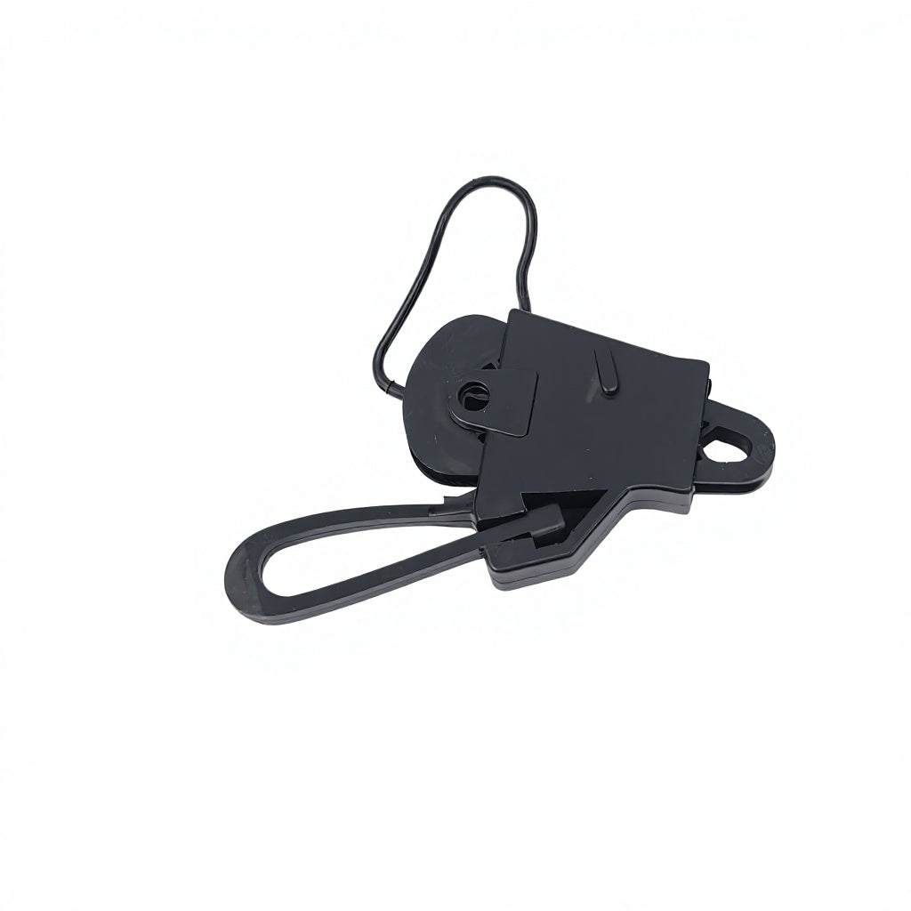 Black PA66 Cable Anchor Clamp with Hook for Fiber Optic Cable Installation